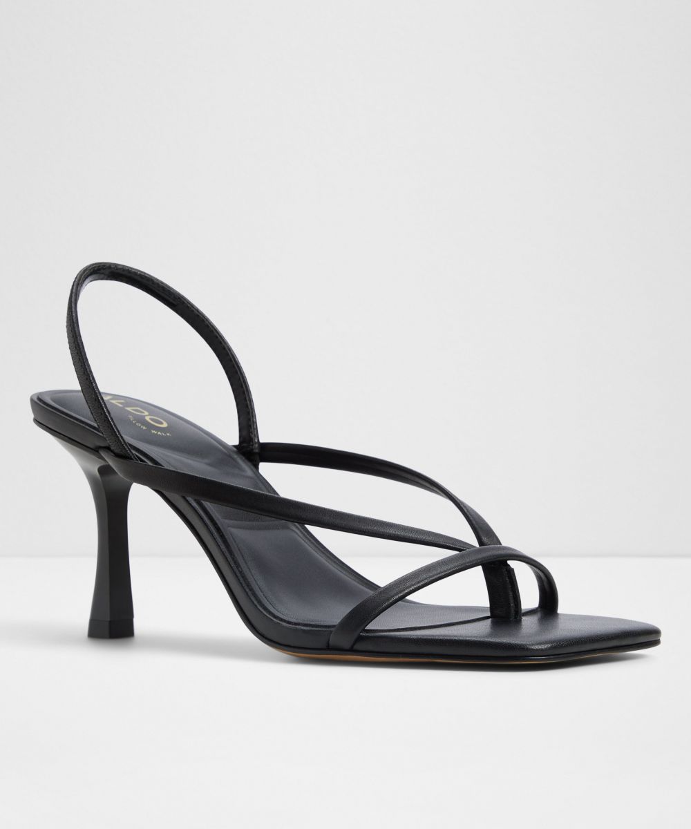 Sandalias de tacón de mujer con punta cuadrada - Aldo - Negro Negro-4