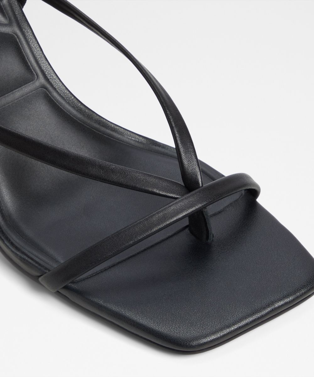 Sandalias de tacón de mujer con punta cuadrada - Aldo - Negro Negro-5