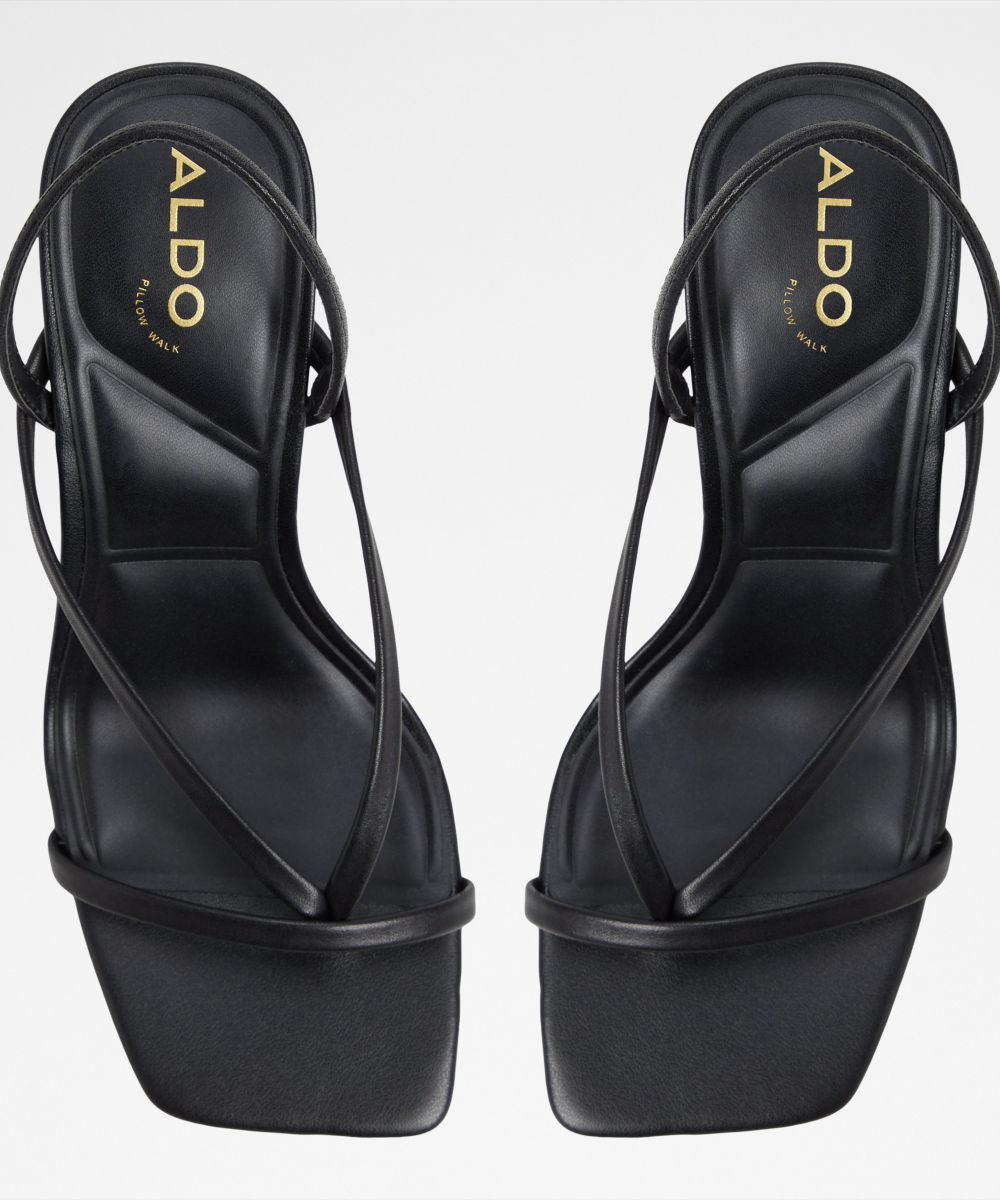 Sandalias de tacón de mujer con punta cuadrada - Aldo - Negro Negro-6