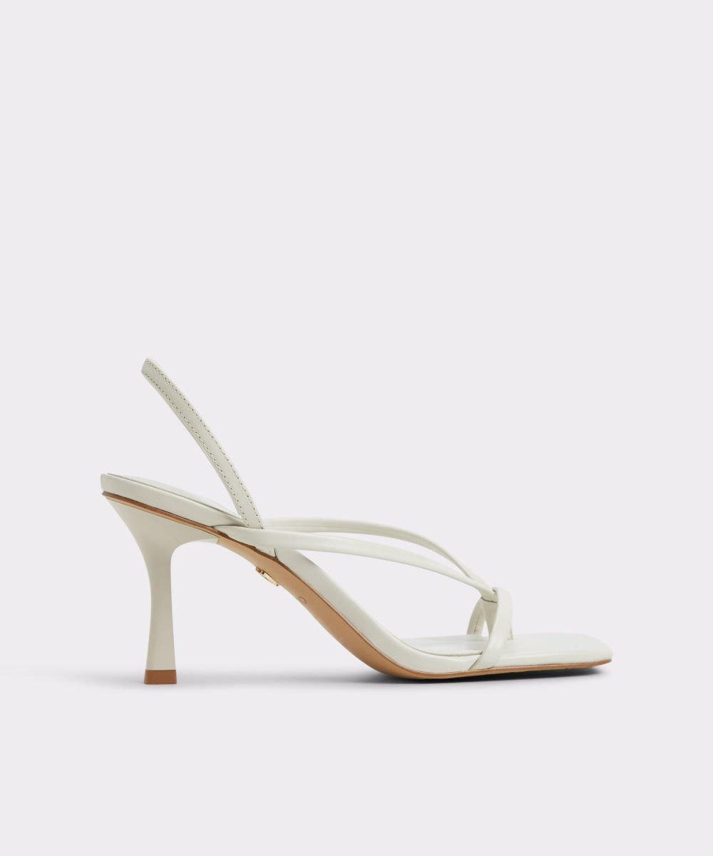 Sandalias de tacón de mujer con punta cuadrada - Aldo - Verde Blanco-1