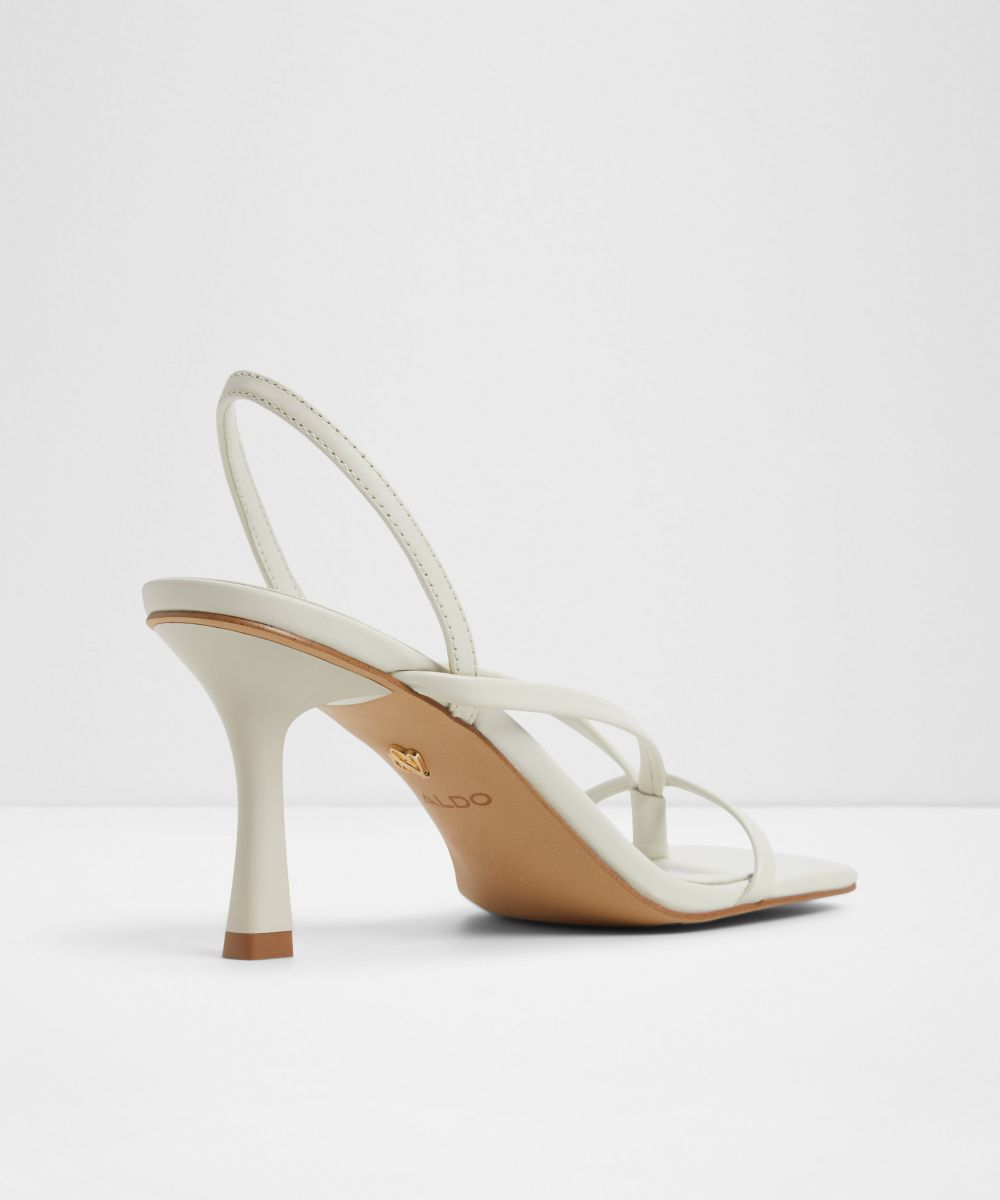 Sandalias de tacón de mujer con punta cuadrada - Aldo - Verde Blanco-3