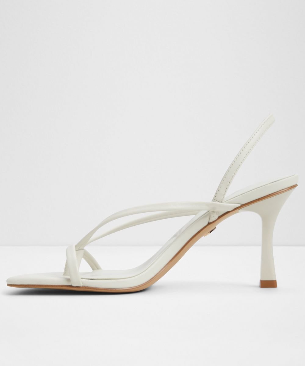 Sandalias de tacón de mujer con punta cuadrada - Aldo - Verde Blanco-2