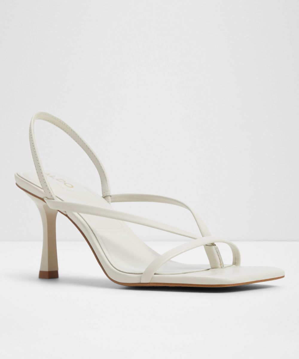 Sandalias de tacón de mujer con punta cuadrada - Aldo - Verde Blanco-4