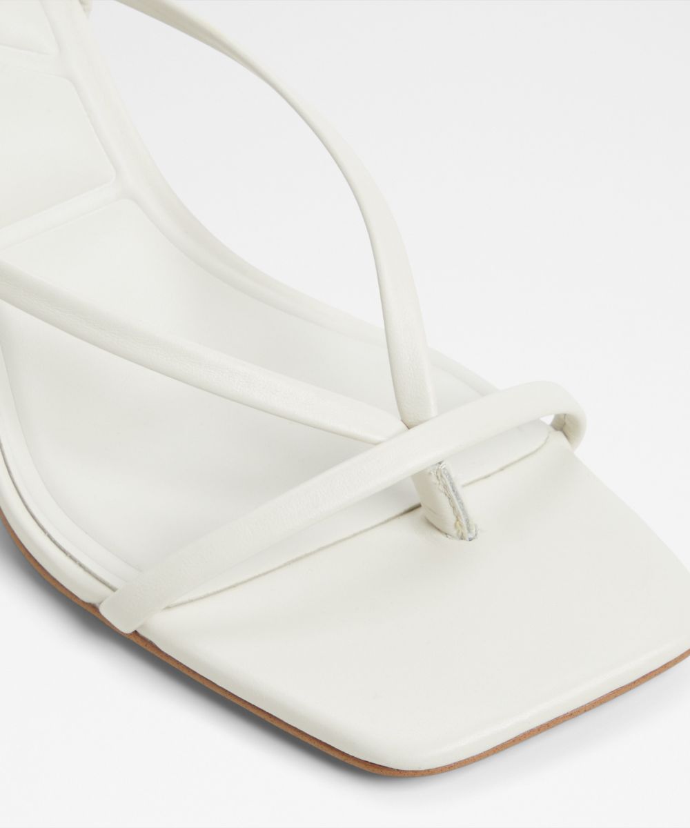 Sandalias de tacón de mujer con punta cuadrada - Aldo - Verde Blanco-5
