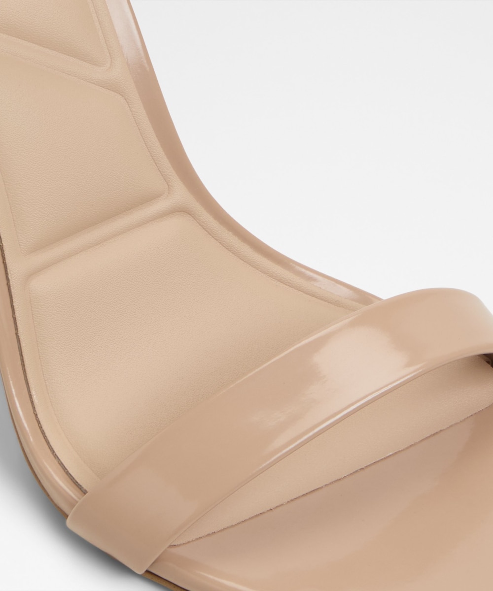 Sandalias de tacón de mujer con punta redonda - Beige Beige-7