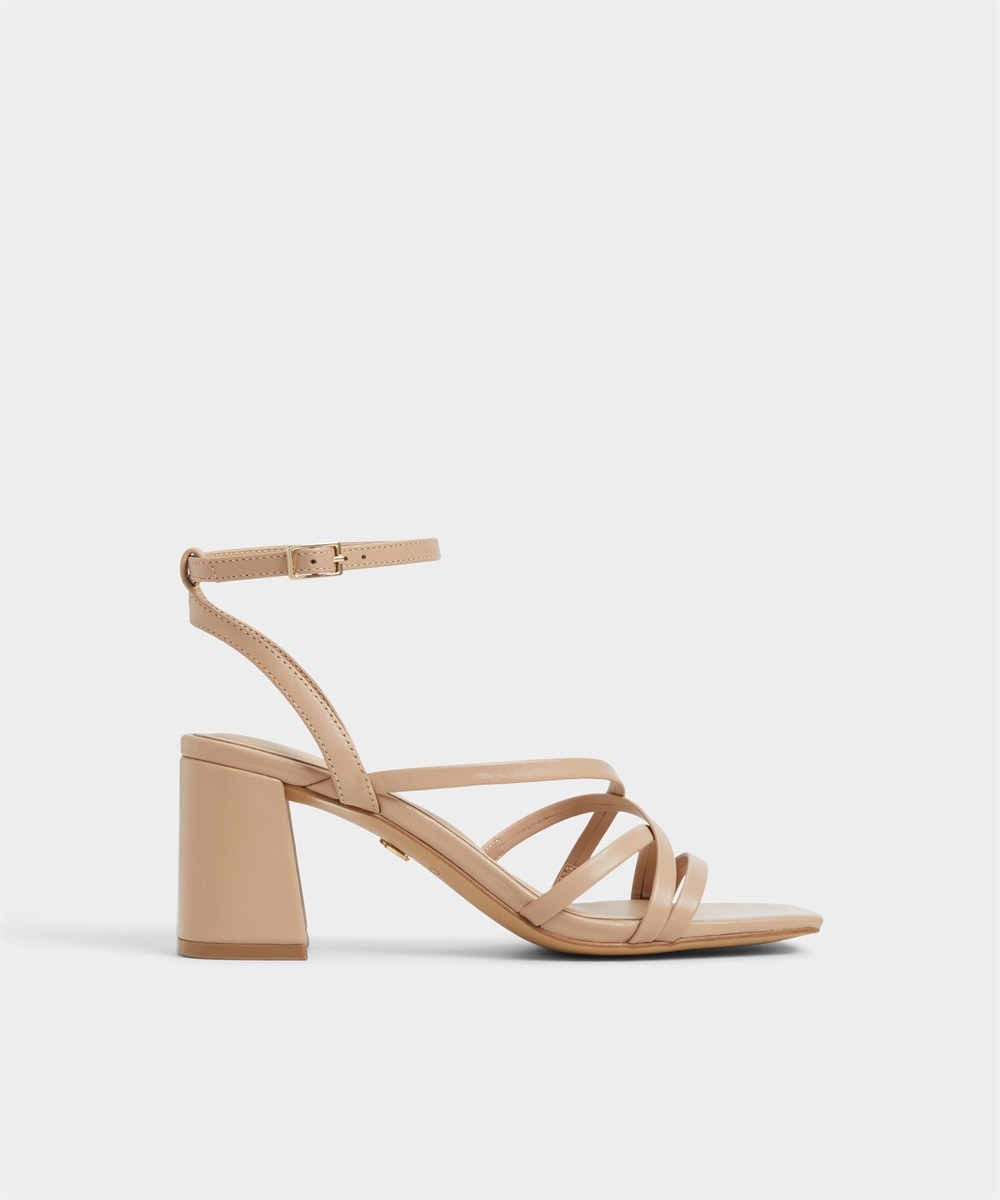 Sandalias de tacón de mujer con punta cuadrada - Aldo - Beige Beige-1