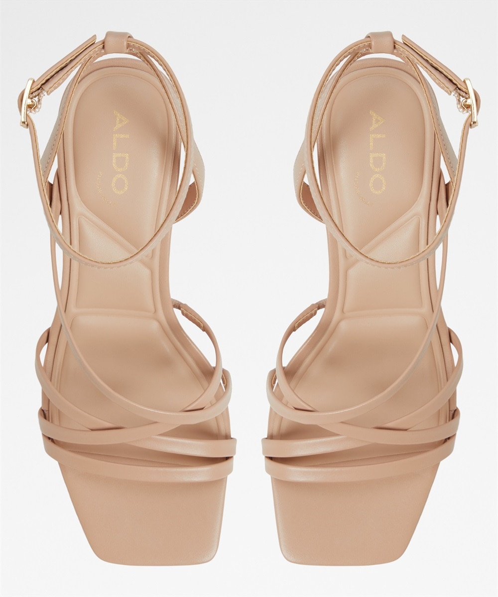 Sandalias de tacón de mujer con punta cuadrada - Aldo - Beige Beige-3