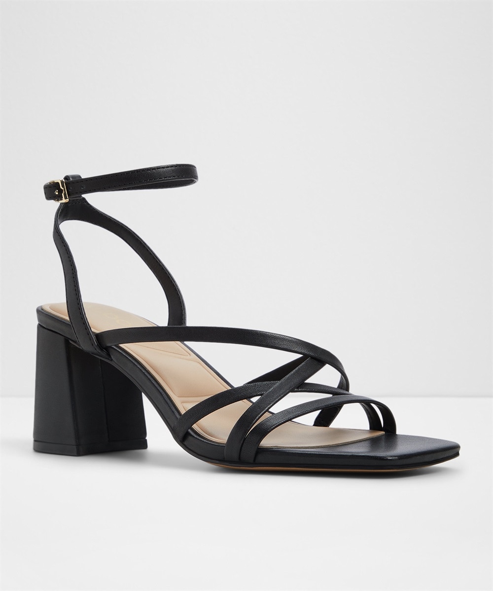 Sandalias de tacón de mujer con punta cuadrada - Aldo - Negro Negro-5