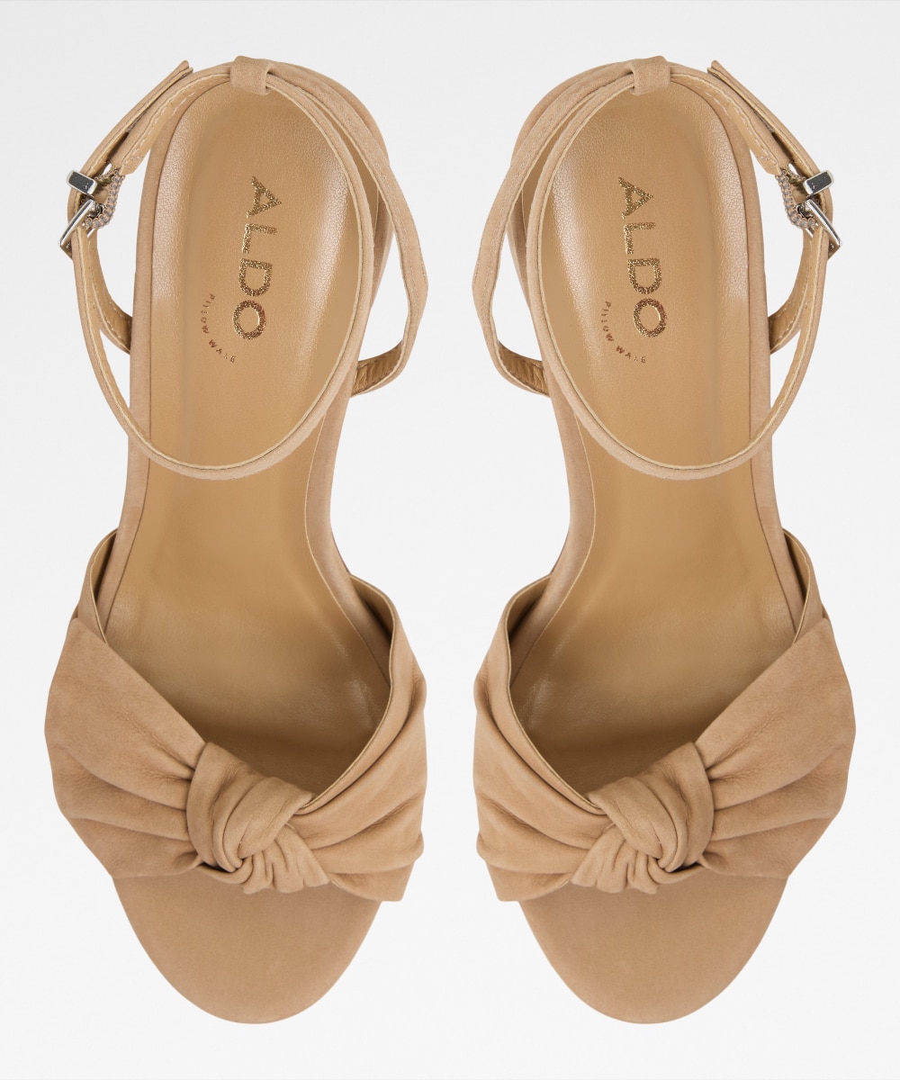 Sandalias de tacón de mujer con punta redonda - Aldo - Beige Beige-2
