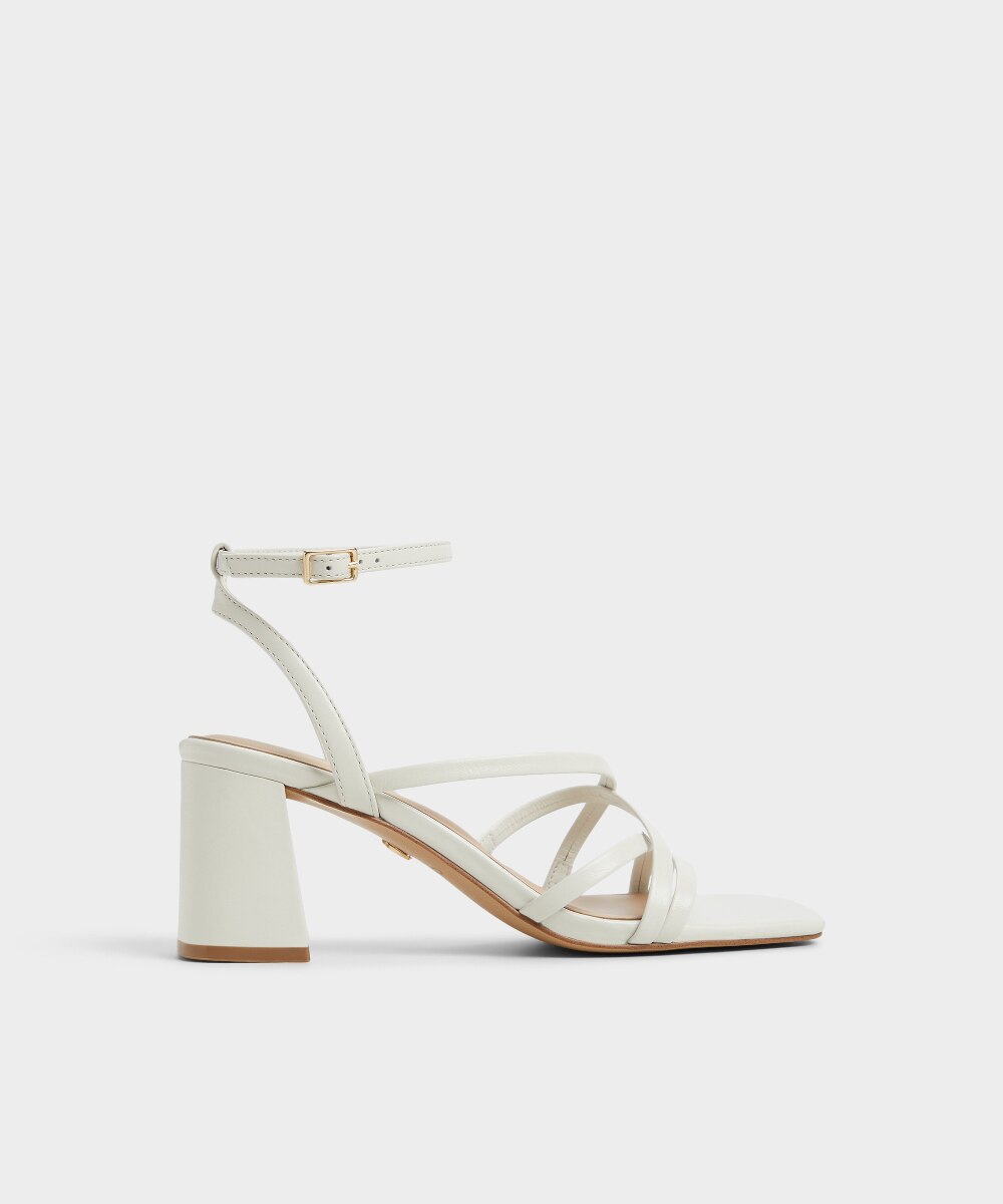 Sandalias de tacón de mujer con punta cuadrada - Aldo - Blanco Blanco-1