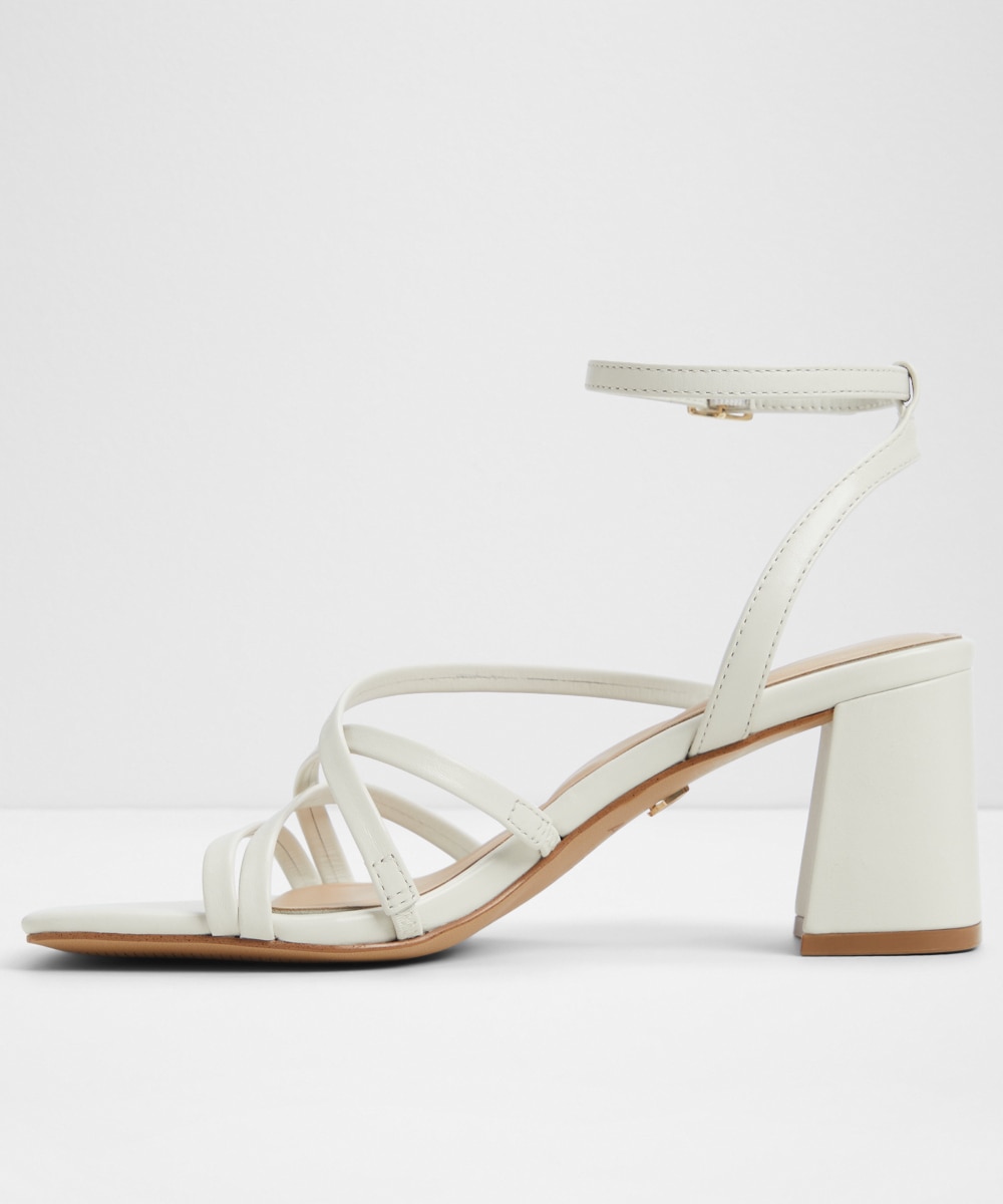 Sandalias de tacón de mujer con punta cuadrada - Aldo - Blanco Blanco-2