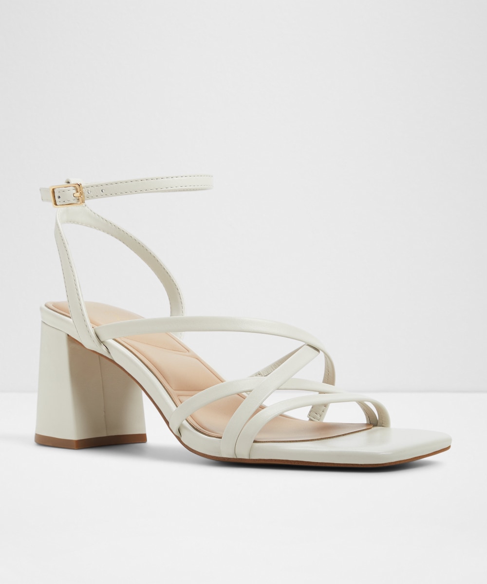 Sandalias de tacón de mujer con punta cuadrada - Aldo - Blanco Blanco-4