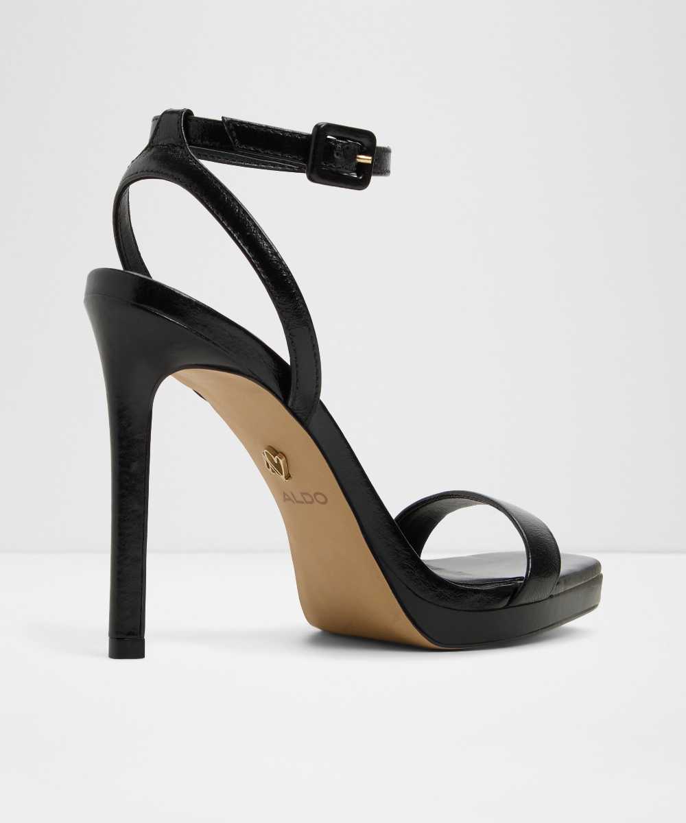 Sandalias de tacón de mujer con punta cuadrada - Aldo - Negro Negro-3