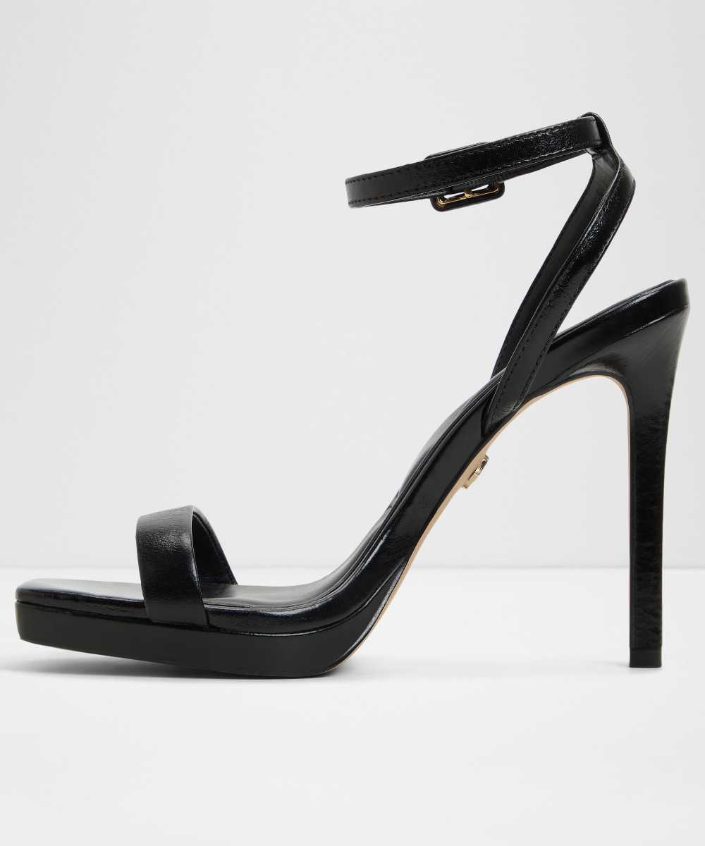 Sandalias de tacón de mujer con punta cuadrada - Aldo - Negro Negro-2