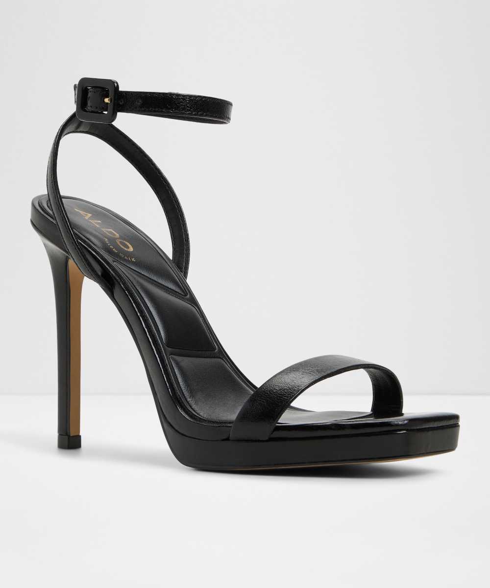 Sandalias de tacón de mujer con punta cuadrada - Aldo - Negro Negro-4