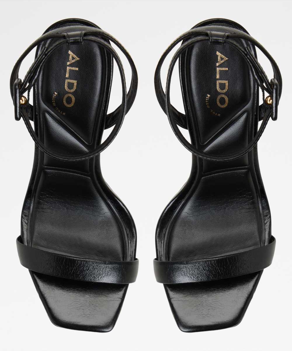 Sandalias de tacón de mujer con punta cuadrada - Aldo - Negro Negro-6