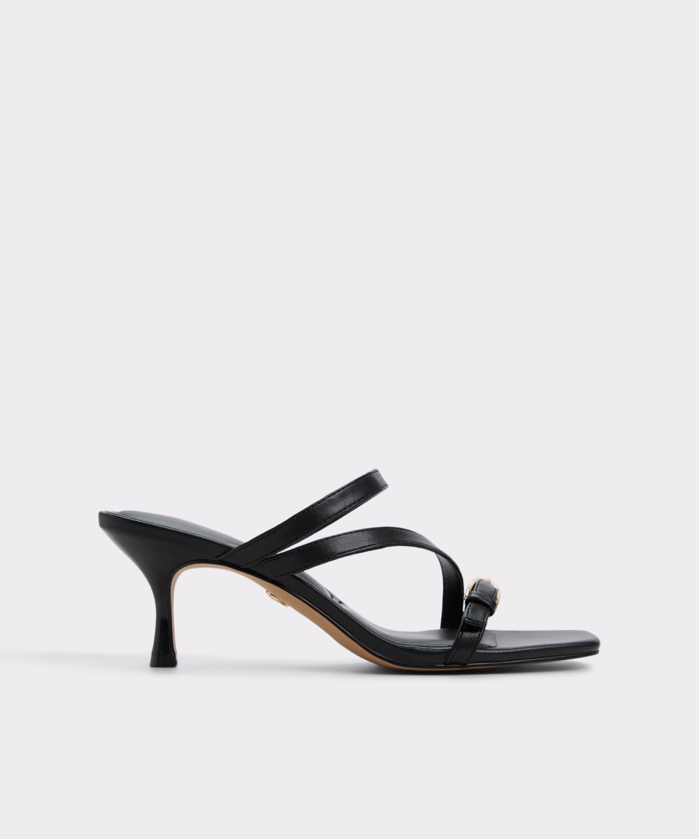 Sandalias de tacón de mujer con punta cuadrada