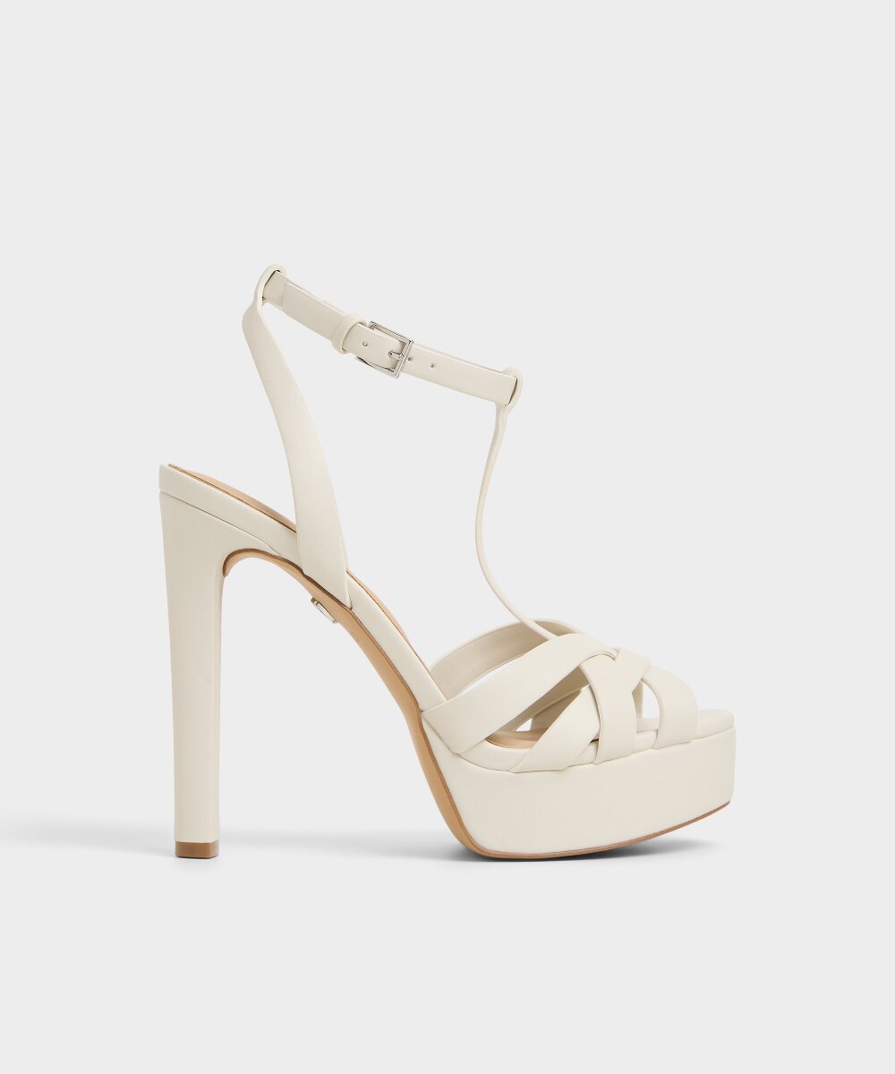Sandalias de tacón de mujer con punta redonda - Aldo - Blanco Blanco-1