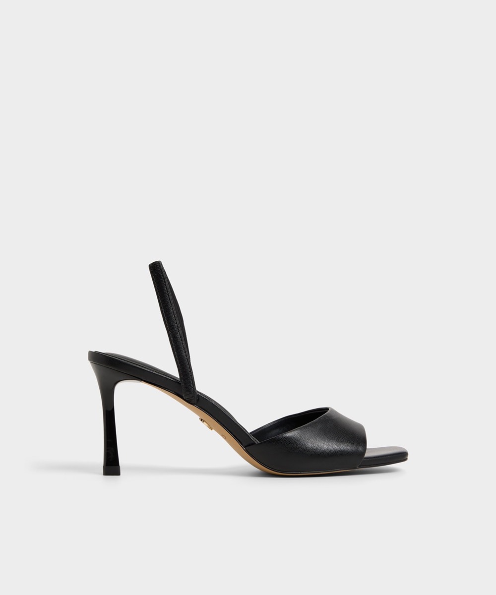 Sandalias de tacón de mujer con punta cuadrada - Aldo - Negro Negro-1