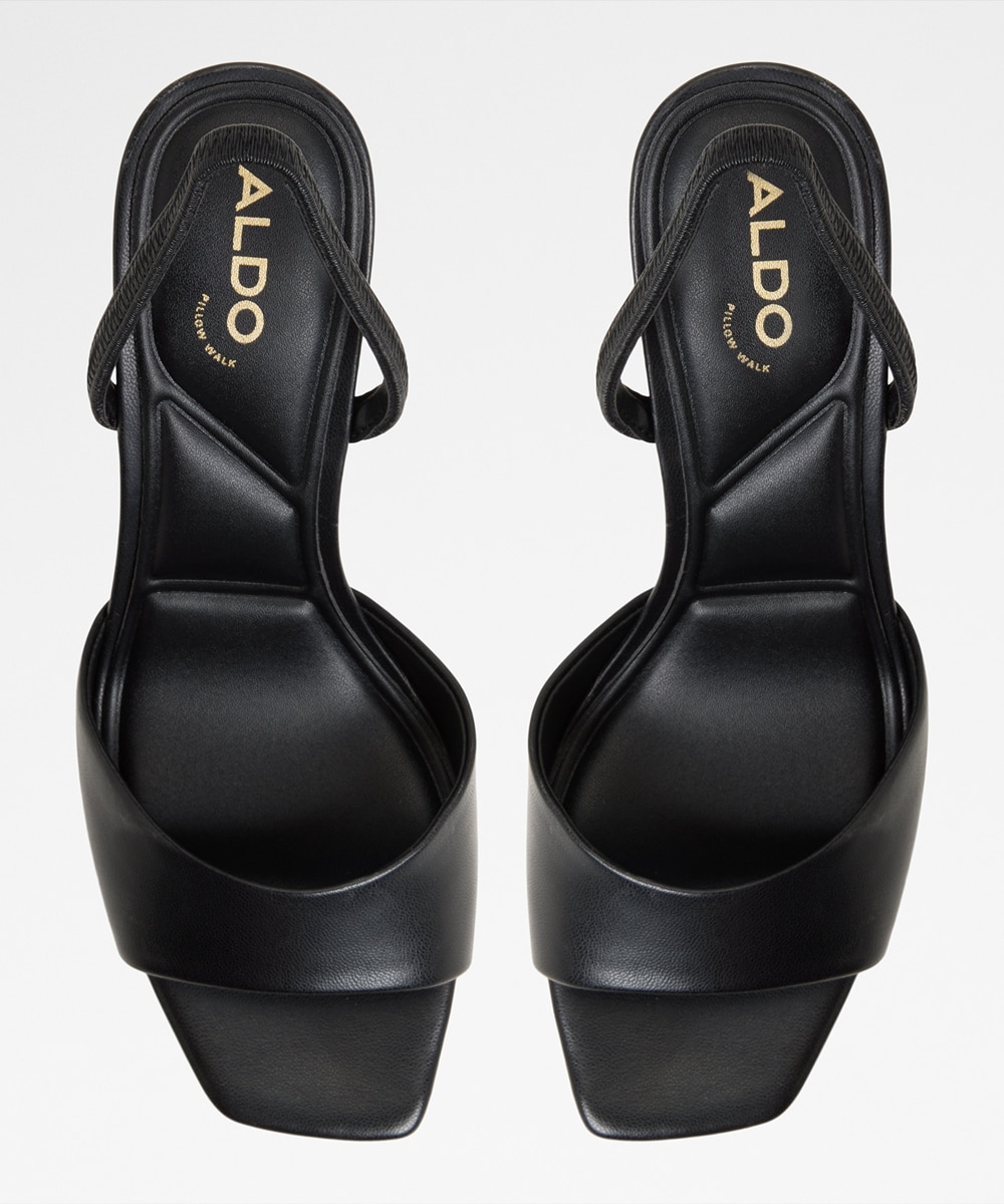 Sandalias de tacón de mujer con punta cuadrada - Aldo - Negro Negro-3
