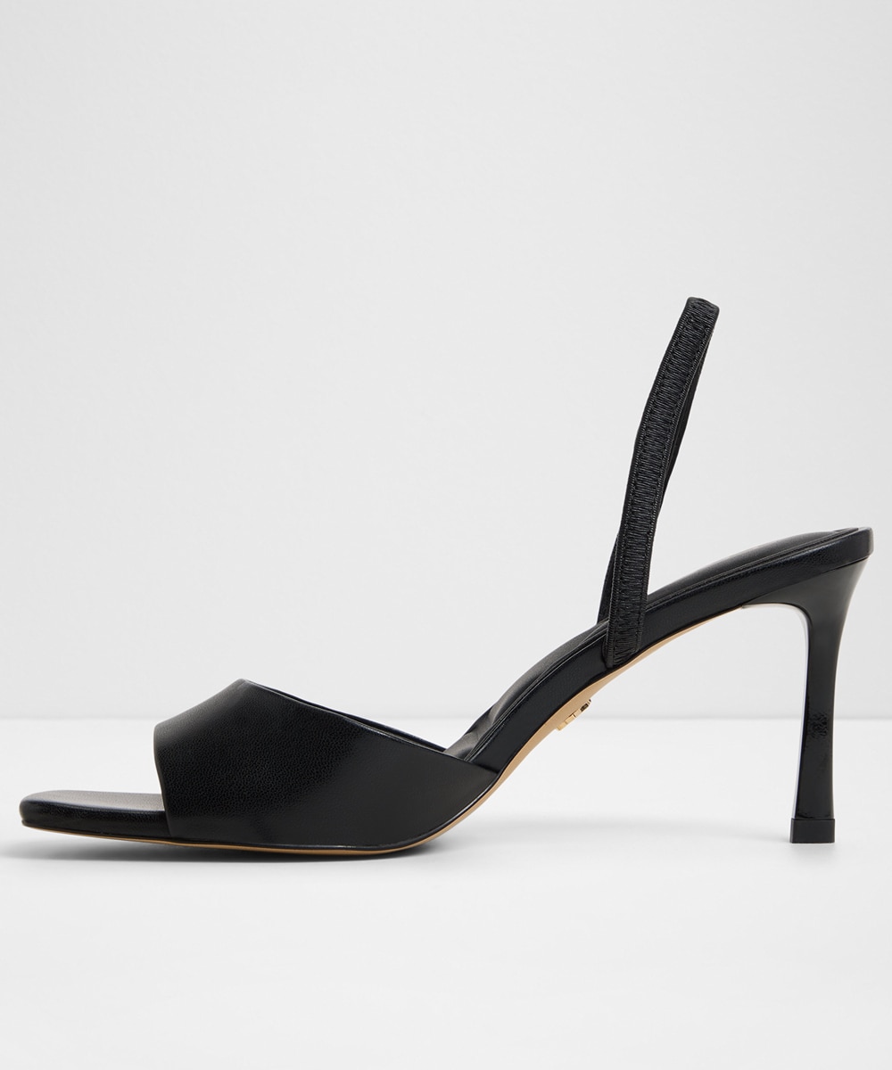 Sandalias de tacón de mujer con punta cuadrada - Aldo - Negro Negro-4