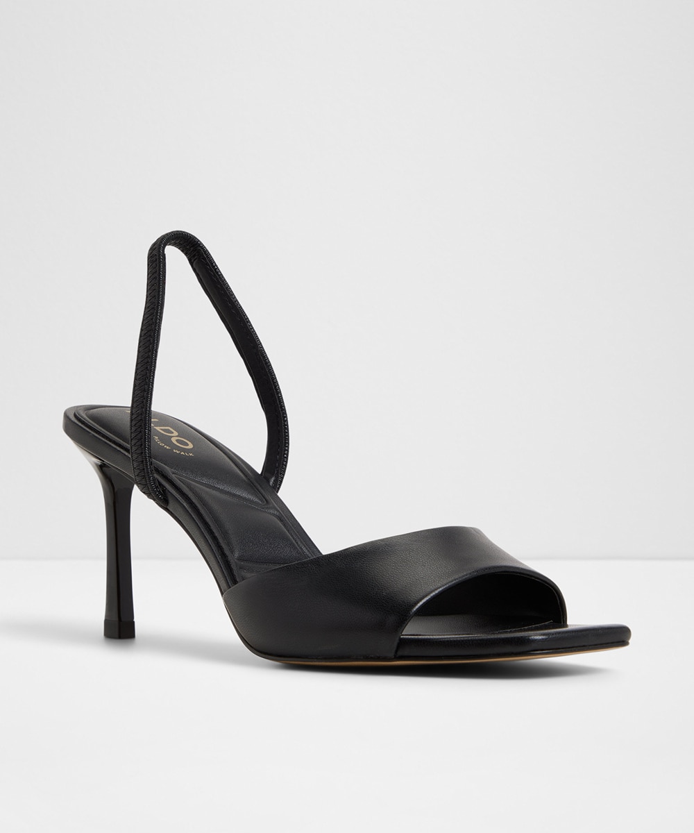 Sandalias de tacón de mujer con punta cuadrada - Aldo - Negro Negro-5