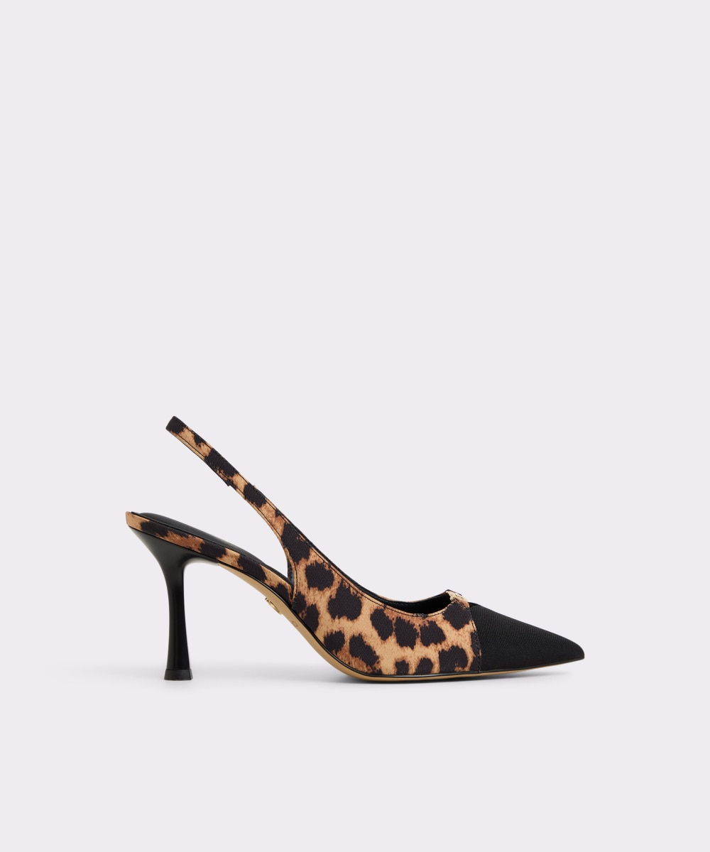 Zapatos de salón de mujer con punta afilada - Aldo - Negro / Naranja Negro / Naranja-1