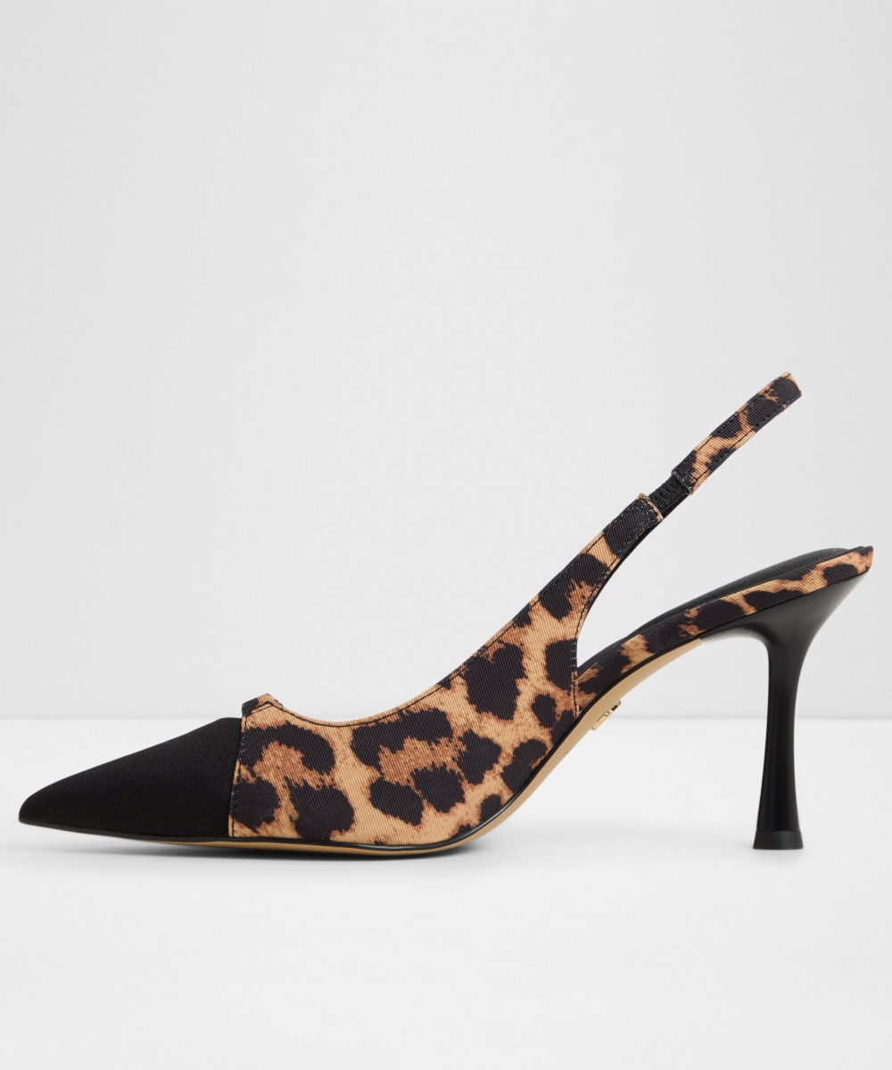 Zapatos de salón de mujer con punta afilada - Aldo - Negro / Naranja Negro / Naranja-2