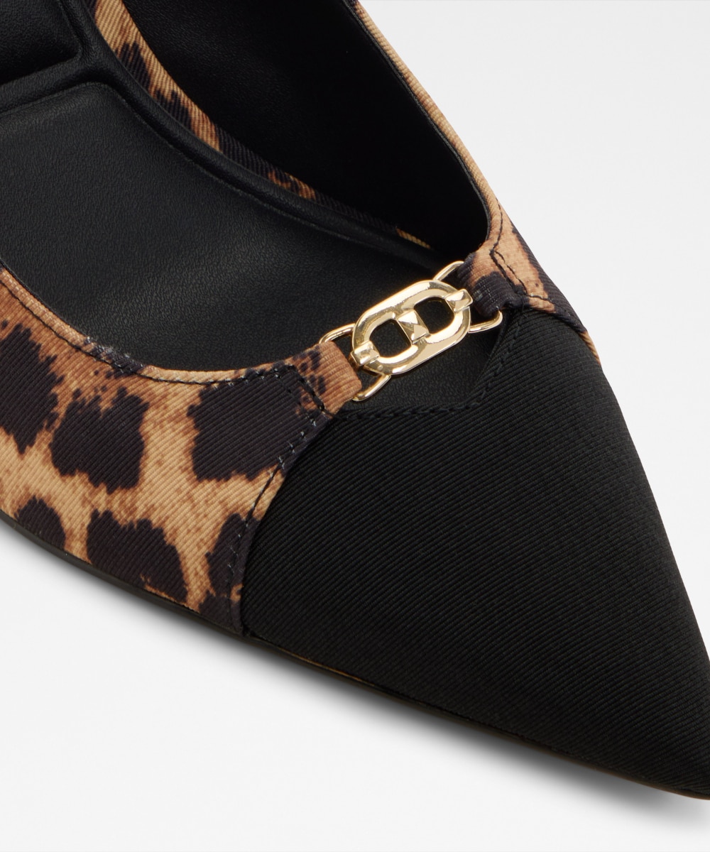 Zapatos de salón de mujer con punta afilada - Aldo - Negro / Naranja Negro / Naranja-5