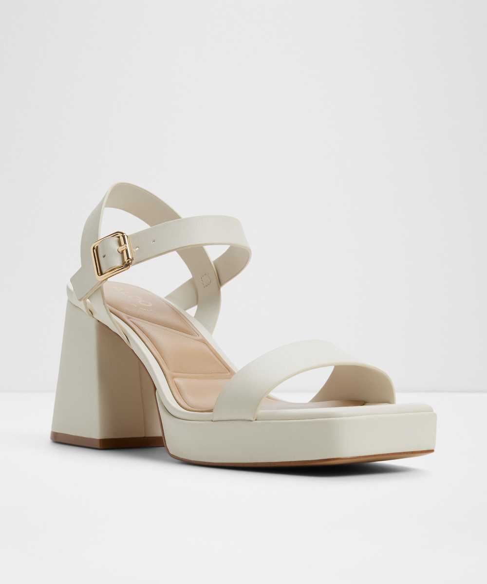 Sandalias de tacón de mujer con punta cuadrada - Aldo - Crudo Crudo-4