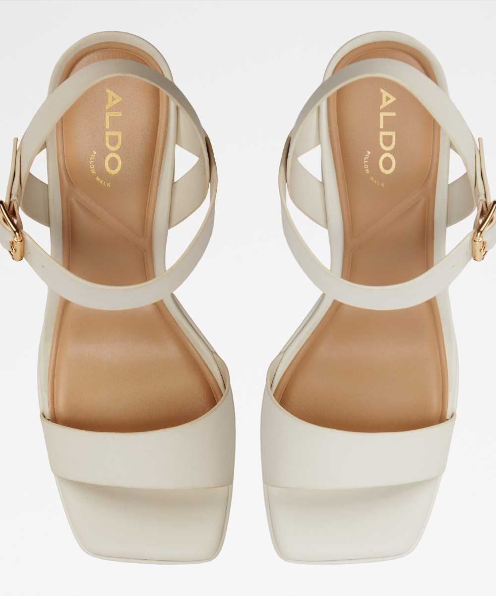 Sandalias de tacón de mujer con punta cuadrada - Aldo - Crudo Crudo-6