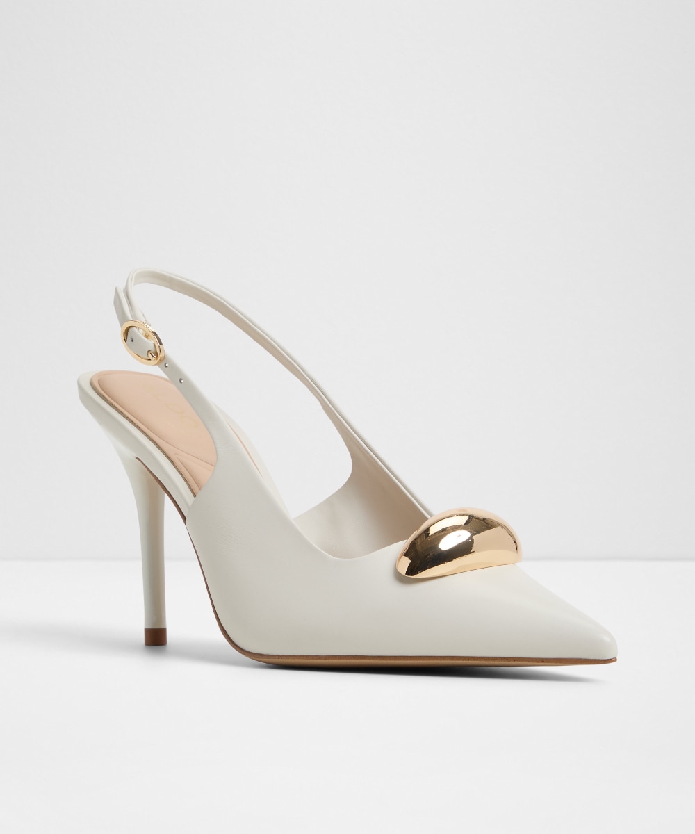 Zapatos de salón de mujer con punta de punta - Aldo - Blanco Blanco-4