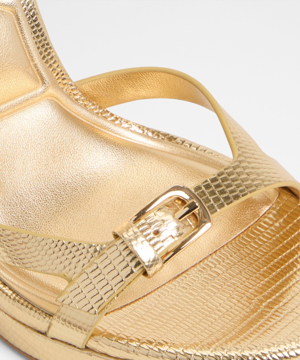 Sandalias de tacón de mujer con punta redonda - Aldo - Oro Oro-7