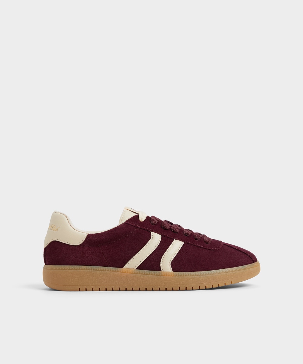 Zapatillas deportivas de mujer con punta redonda - Aldo - Negro Burdeos-1