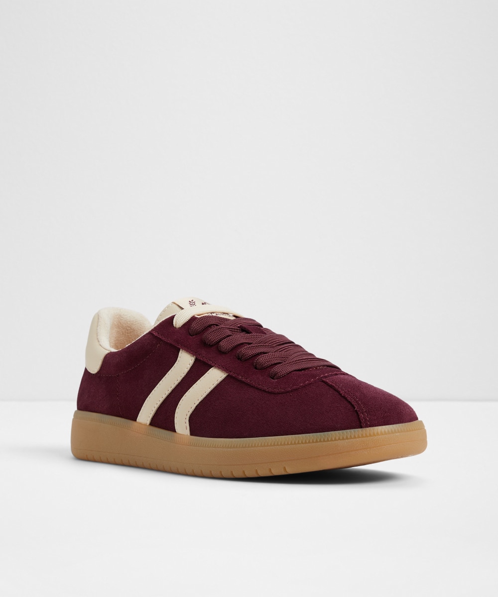 Zapatillas deportivas de mujer con punta redonda - Aldo - Negro Burdeos-4