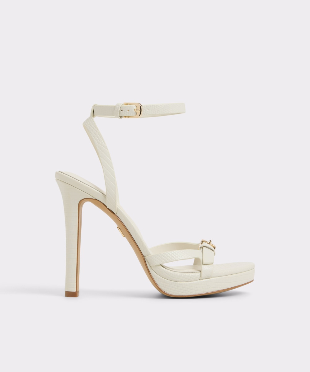 Sandalias de tacón de mujer con punta redonda - Aldo - Blanco Blanco-1