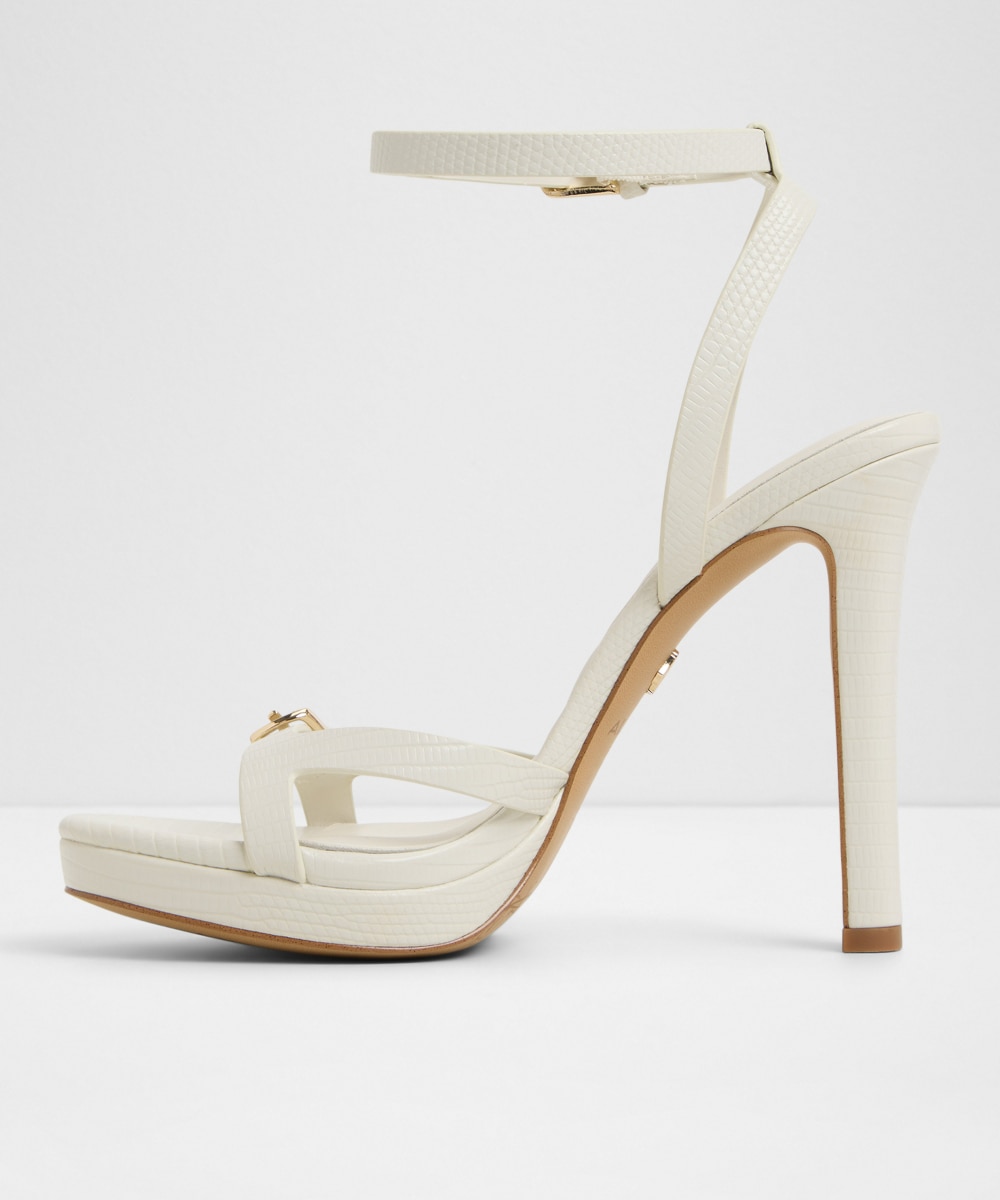 Sandalias de tacón de mujer con punta redonda - Aldo - Blanco Blanco-2