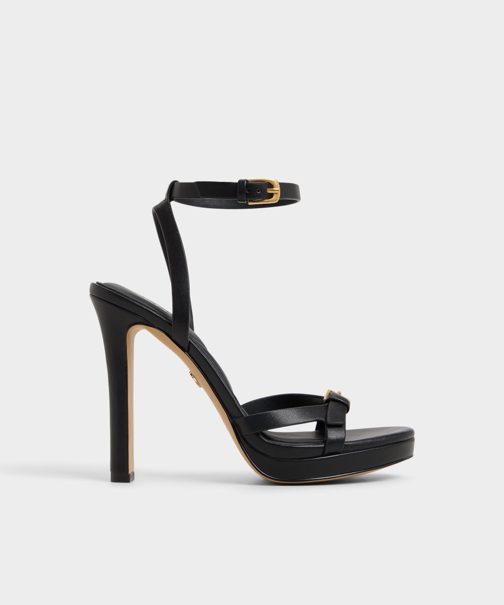 Sandalias de tacón de mujer con punta redonda - Aldo - Negro Negro-1