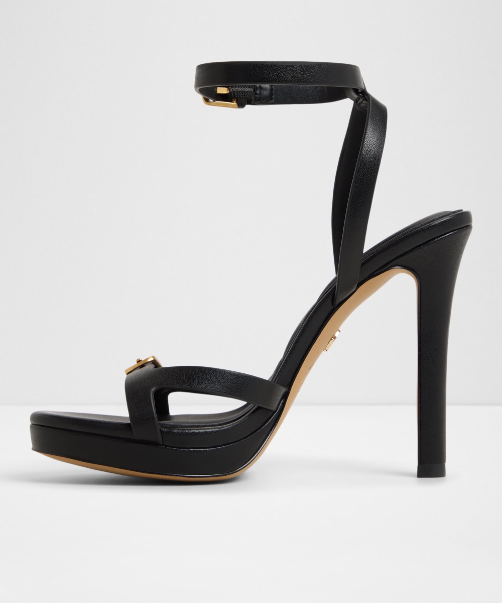 Sandalias de tacón de mujer con punta redonda - Aldo - Negro Negro-2