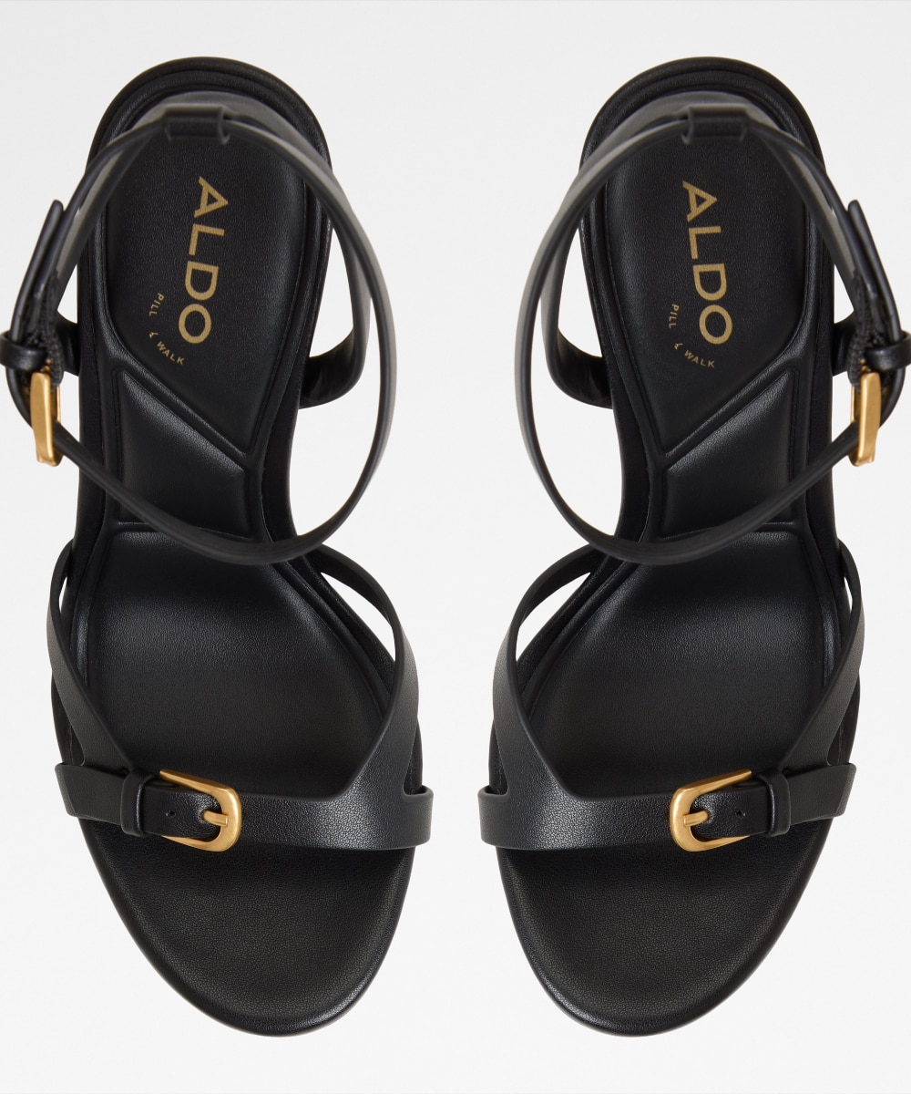 Sandalias de tacón de mujer con punta redonda - Aldo - Negro Negro-6