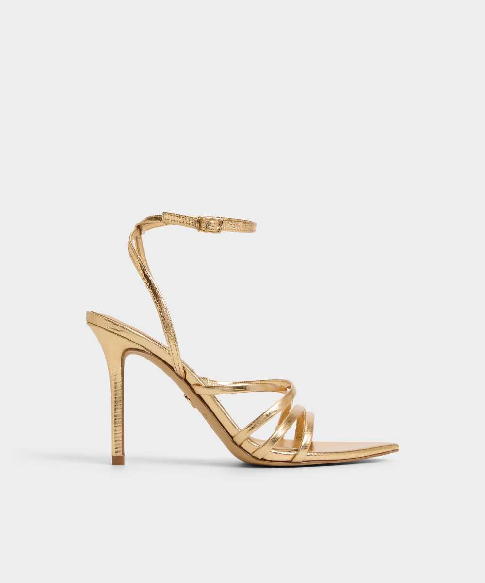 Sandalias de tacón de mujer con punta afilada - Aldo - Oro Oro-1