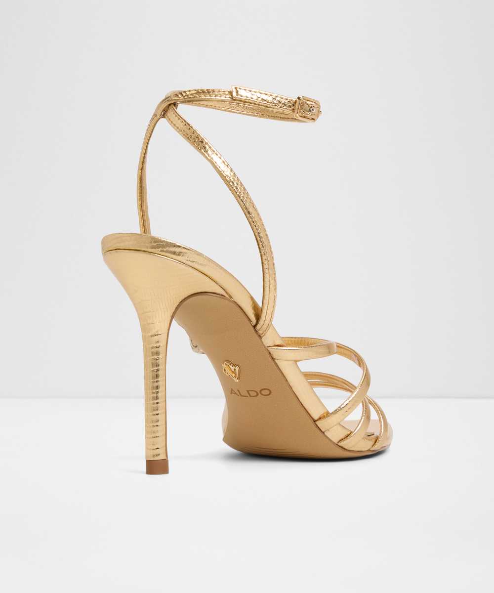 Sandalias de tacón de mujer con punta afilada - Aldo - Oro Oro-3