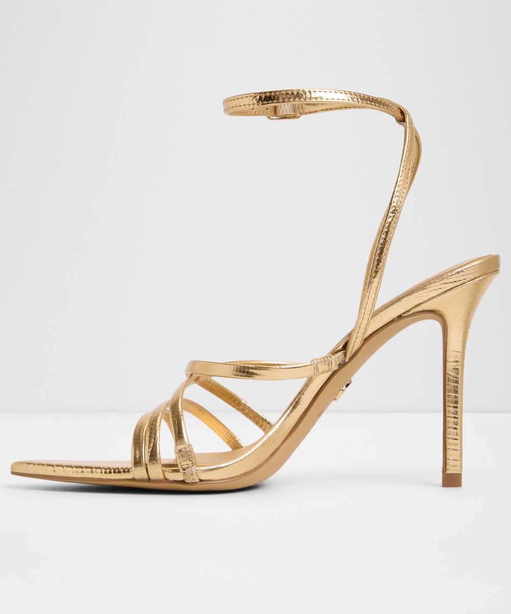Sandalias de tacón de mujer con punta afilada - Aldo - Oro Oro-2