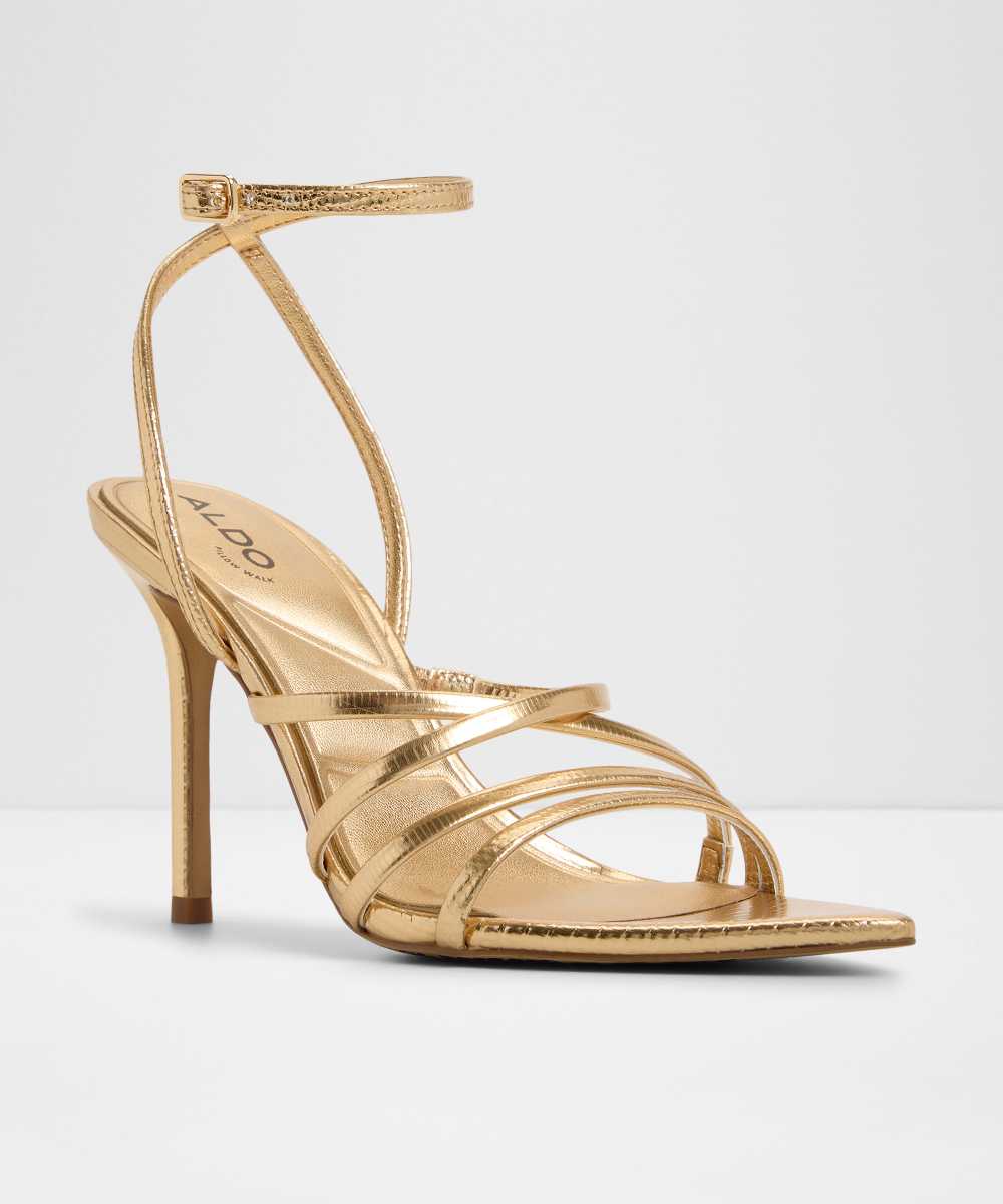 Sandalias de tacón de mujer con punta afilada - Aldo - Oro Oro-4
