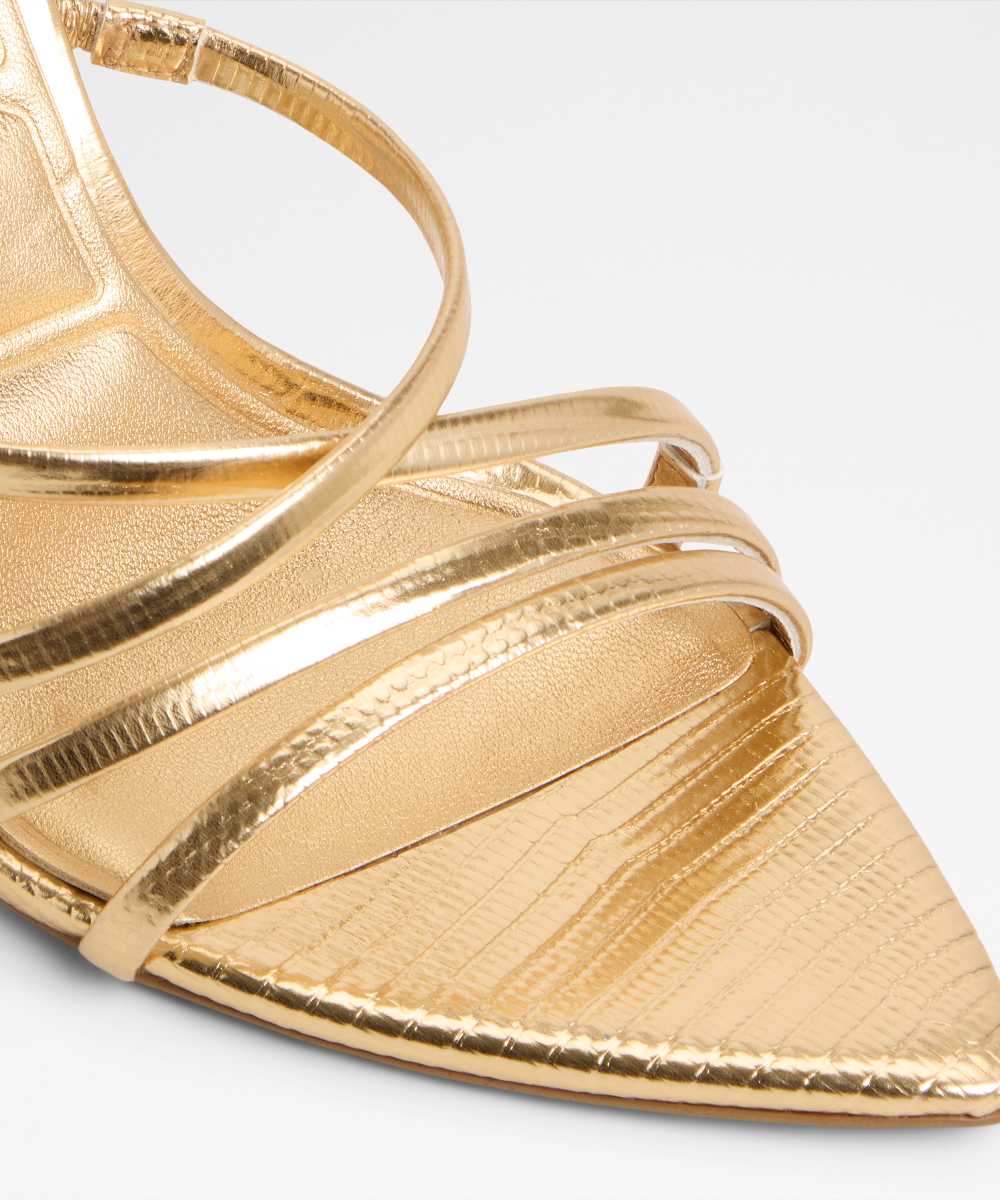 Sandalias de tacón de mujer con punta afilada - Aldo - Oro Oro-5