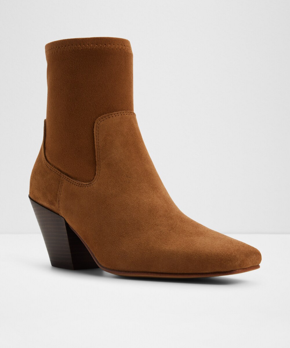 Botines básicos de mujer con punta cuadrada - Aldo - Camel Camel-4