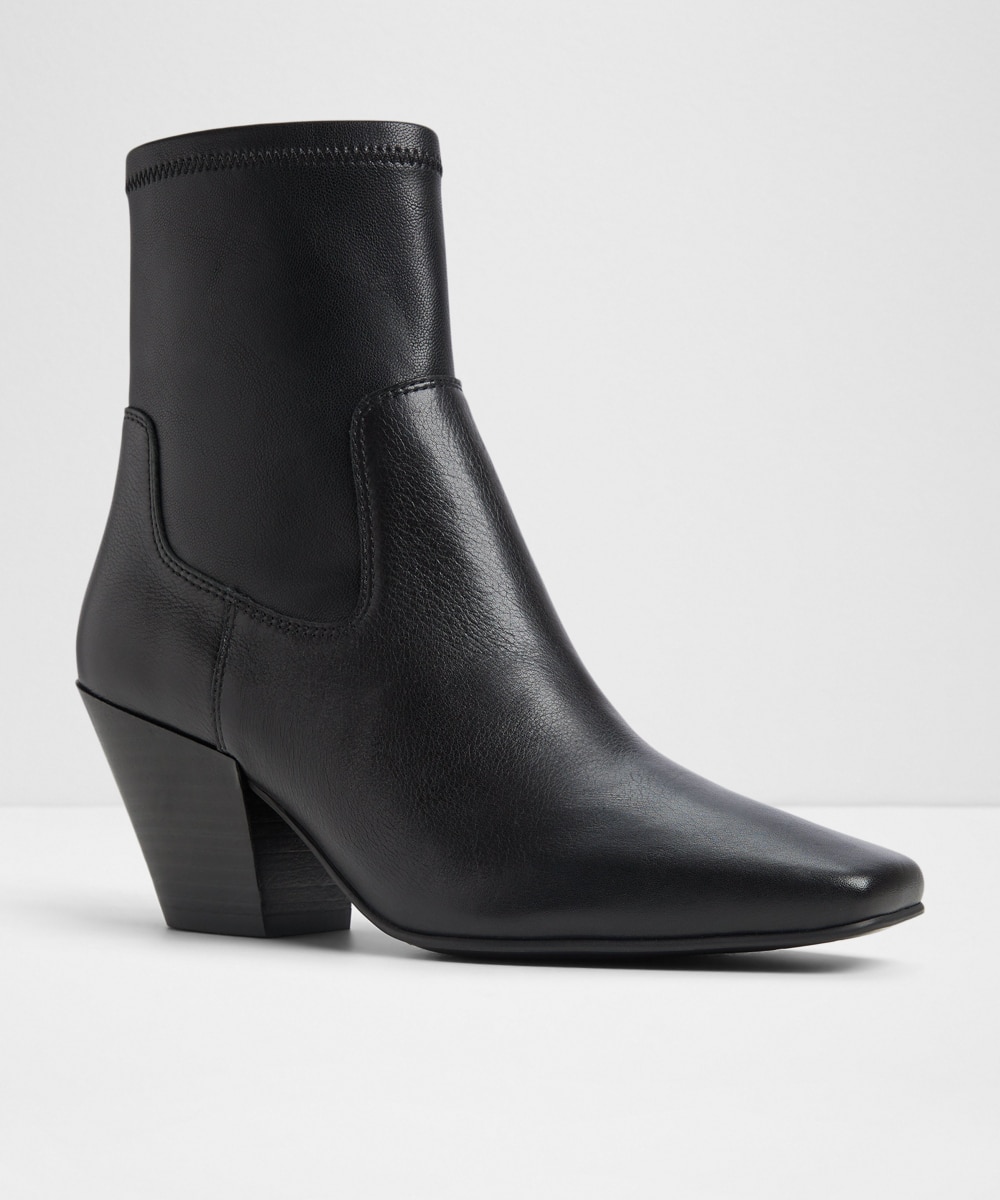 Botines básicos de mujer con punta cuadrada - Aldo - Negro Negro-4