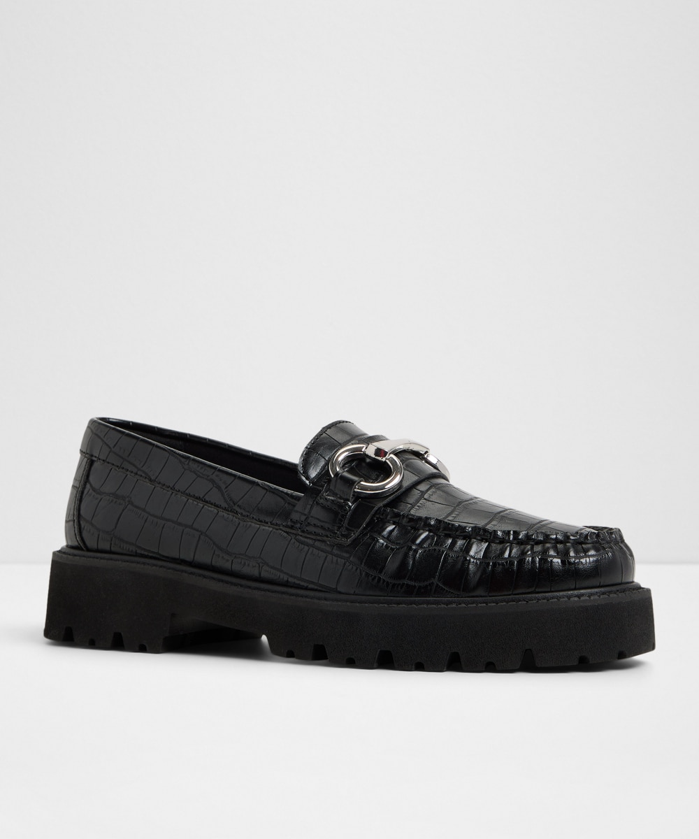 Mocasines planos de mujer con punta redonda - Aldo - Negro Negro-4