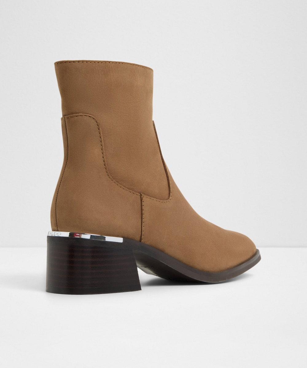 Botines básicos de mujer con punta cuadrada - Aldo - Camel Camel-4
