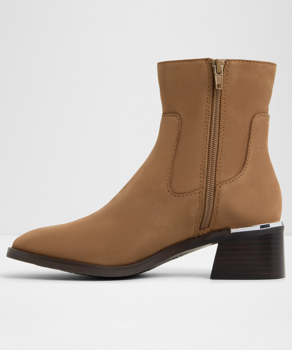 Botines básicos de mujer con punta cuadrada - Aldo - Camel Camel-3